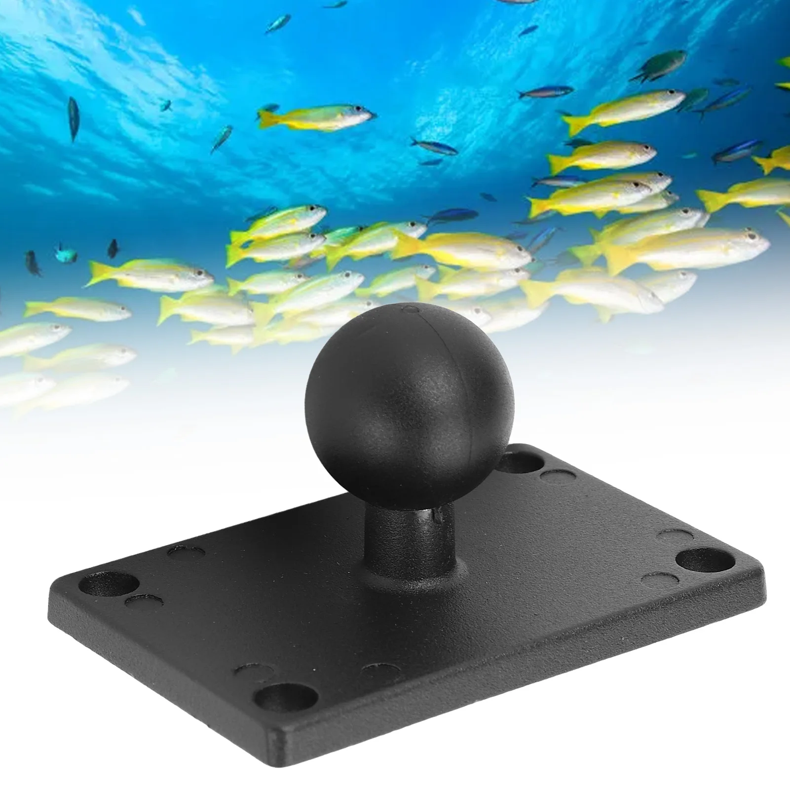 1 Inch Ball Mount Easy Install AMPS Plate Wide Application Composite Aluminum Alloy AMPS Hole RAM Mounts B Size Horizontal Bracket