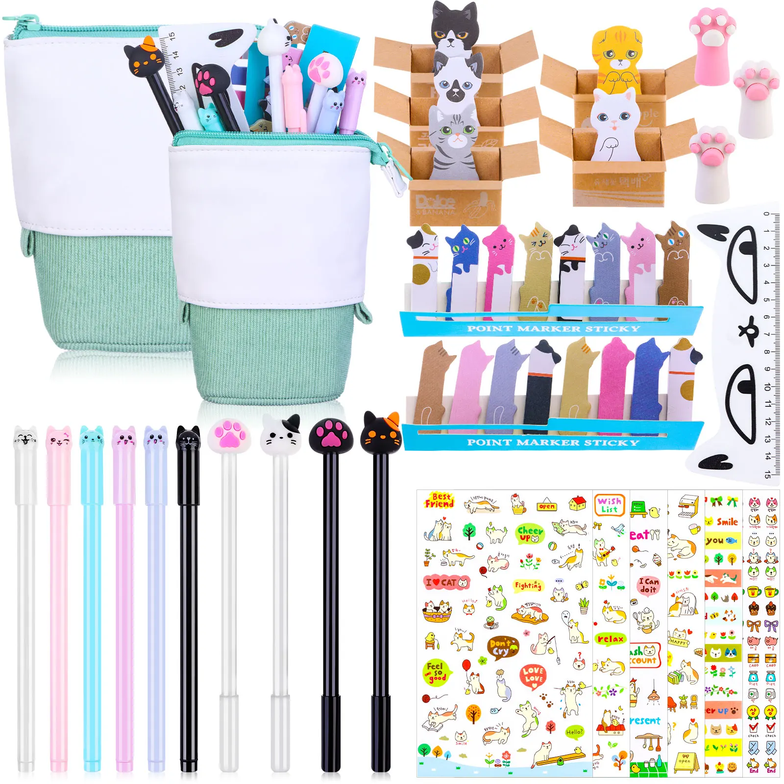 

Новинка, милая детская Линейка, 1 шт., милая Линейка в виде кошачьей лапы, школьные канцелярские принадлежности для учеников и студентов, яркая Линейка