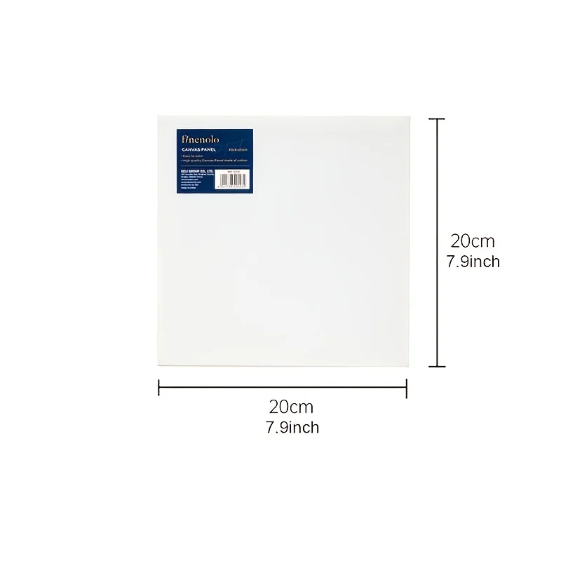 1pc Cotton Canvas Panels Drawing Board for Oil & Acrylic Paints 20x20cm 7.9x7.9inch