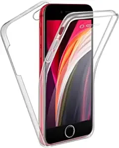 thumbnail image 1 of Funda de cuerpo completo para iPhone, Funda protectora transparente de silicona TPU 360 para iPhone 15, 14, 13, 12, 11 Pro, XR, XS Max, 8, 7, 6 Plus, 5S, SE, 2020, 1 of 4