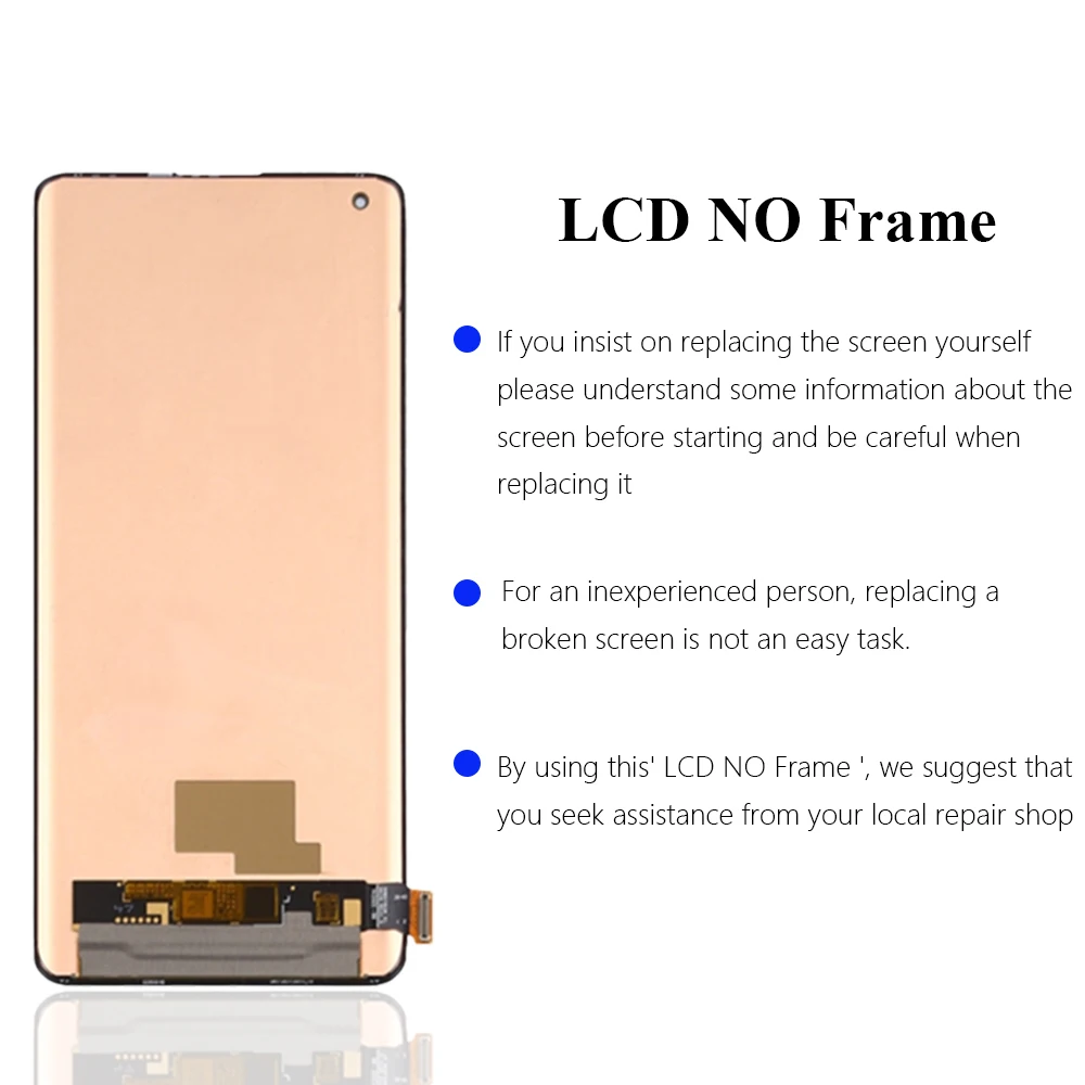 Original AMOLED For OPPO Find X2 Pro CPH2025 PDEM30 OPG01 LCD Display Touch Screen Replacement For OPPO Find X2 Pro lcd