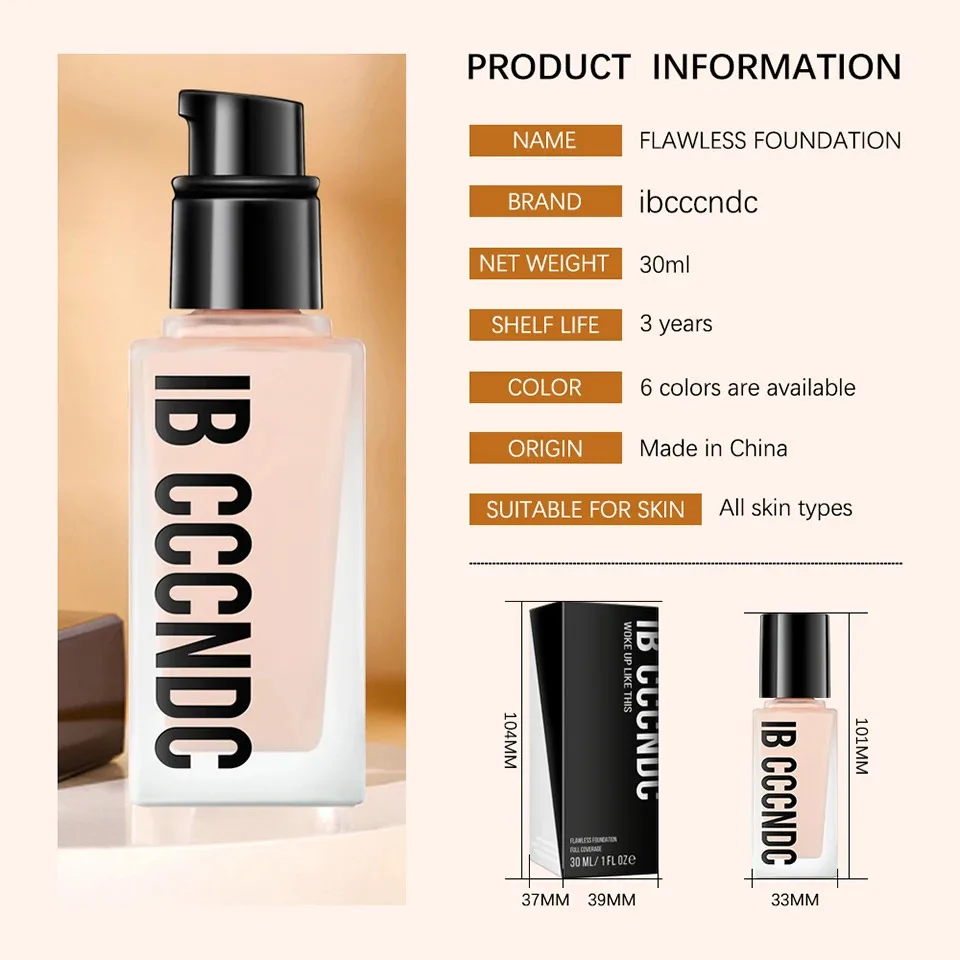 Make Up Foundation Cream for Face High Coverage Foundation Foundations Makeup Waterproof Korean Makeup Base Cosmetic - detail 2