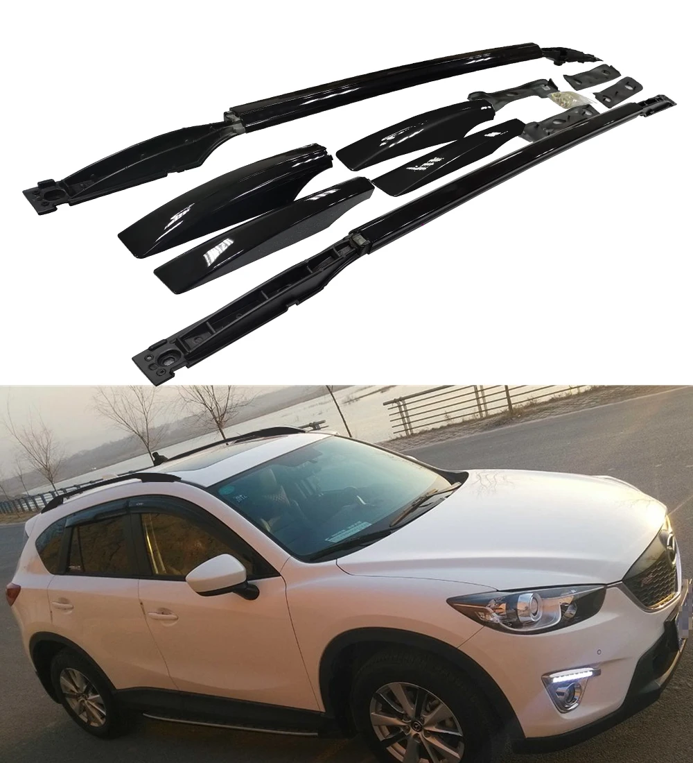2PcsRoofRailRoofRackSideRailAluminumFitforMazdaCX5CX52012