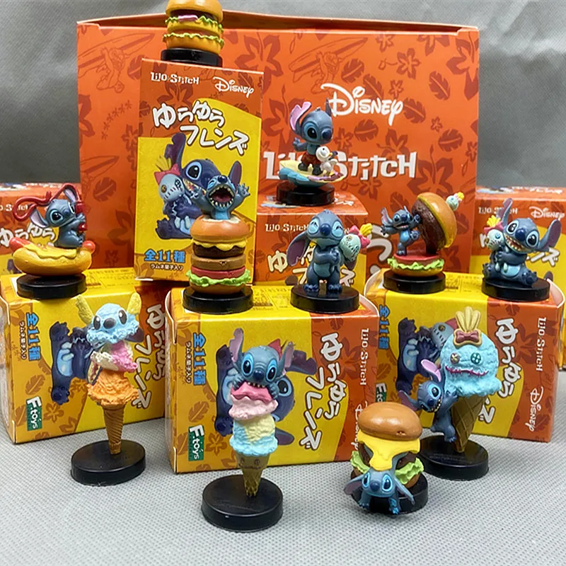 

Фигурка персонажа аниме Kuromi Stitch Lilo & Stitch, настольные украшения, фигурка гамбургерского мороженого, игрушка, подарок для детей Kuromi