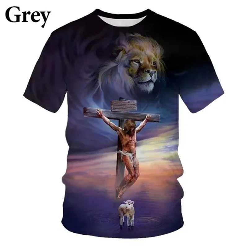 Ropa De Manga Corta Con Tampado Gráfico De León Para Hombre, Camiseta Con Tampado 3D De Animal Y Cuello Redondo, Camisetas Transpirabl De Gran Tamaño 2024 - AliExprs 200000343