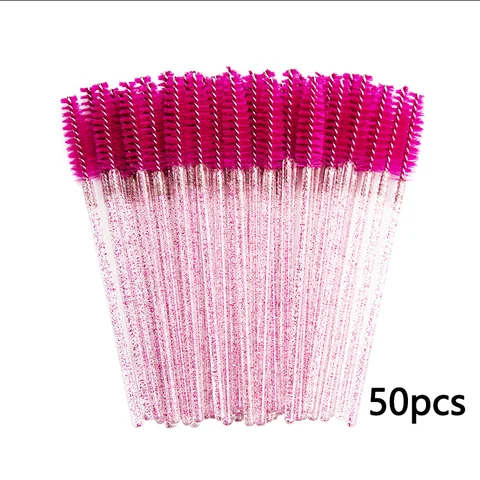 Crystal Eyelashes Brush Comb 25/50Pcs Eye Lashes Extension Mascara Wands Makeup Professional Makeup Beauty Tool