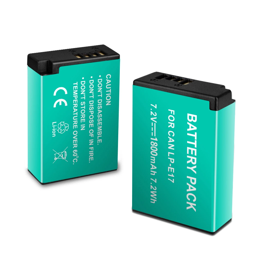 ENEGON Batteria Fotocamera LP-E17 da 2 Pezzi 1040mAh con Doppio