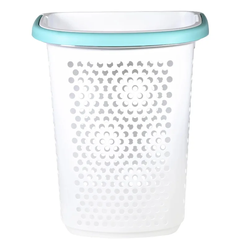 Home Logic 2 Bushel Rolling Plastic Laundry Hamper with Pop-up Handle, White, 2 Pack 4