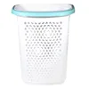 Home Logic 2 Bushel Rolling Plastic Laundry Hamper with Pop-up Handle, White, 2 Pack 4