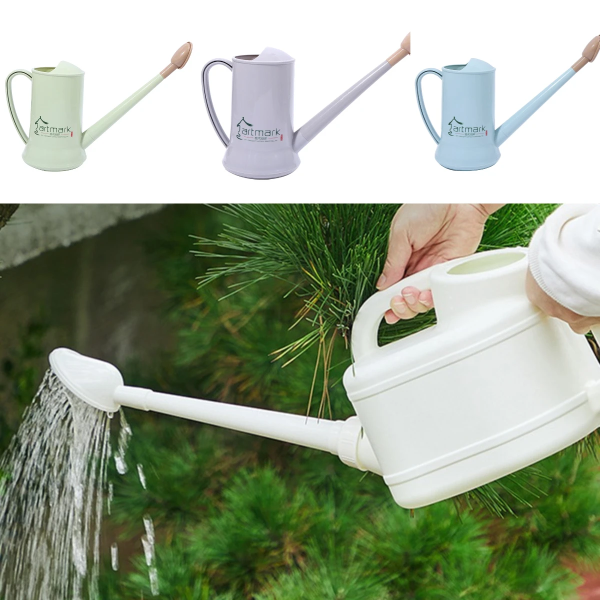 Plastic Garden Watering Can Long Mouth Handle Large Capacity 2L Watering Kettle For Indoor Outdoor Bonsai Vegetable 1 Pc