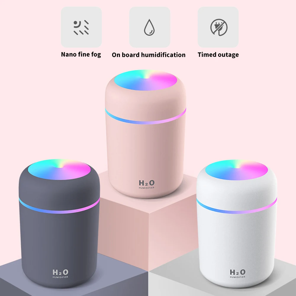 

Portable Mini Colorful Atmosphere Night Light USB Ultrasonic Aroma Diffuser Air Humidifier Purifier for Home Office Ornament