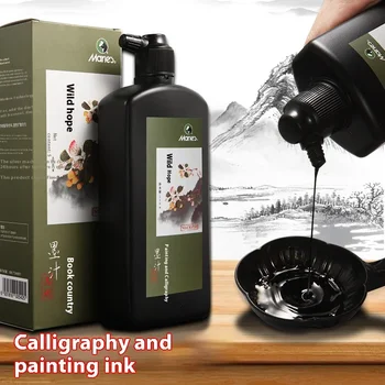 Liquid Ink for Professioanl Traditional  Black Liquid Traditional Calligraphy Brush Painting 100g/250g/500g Writing Drawing 1
