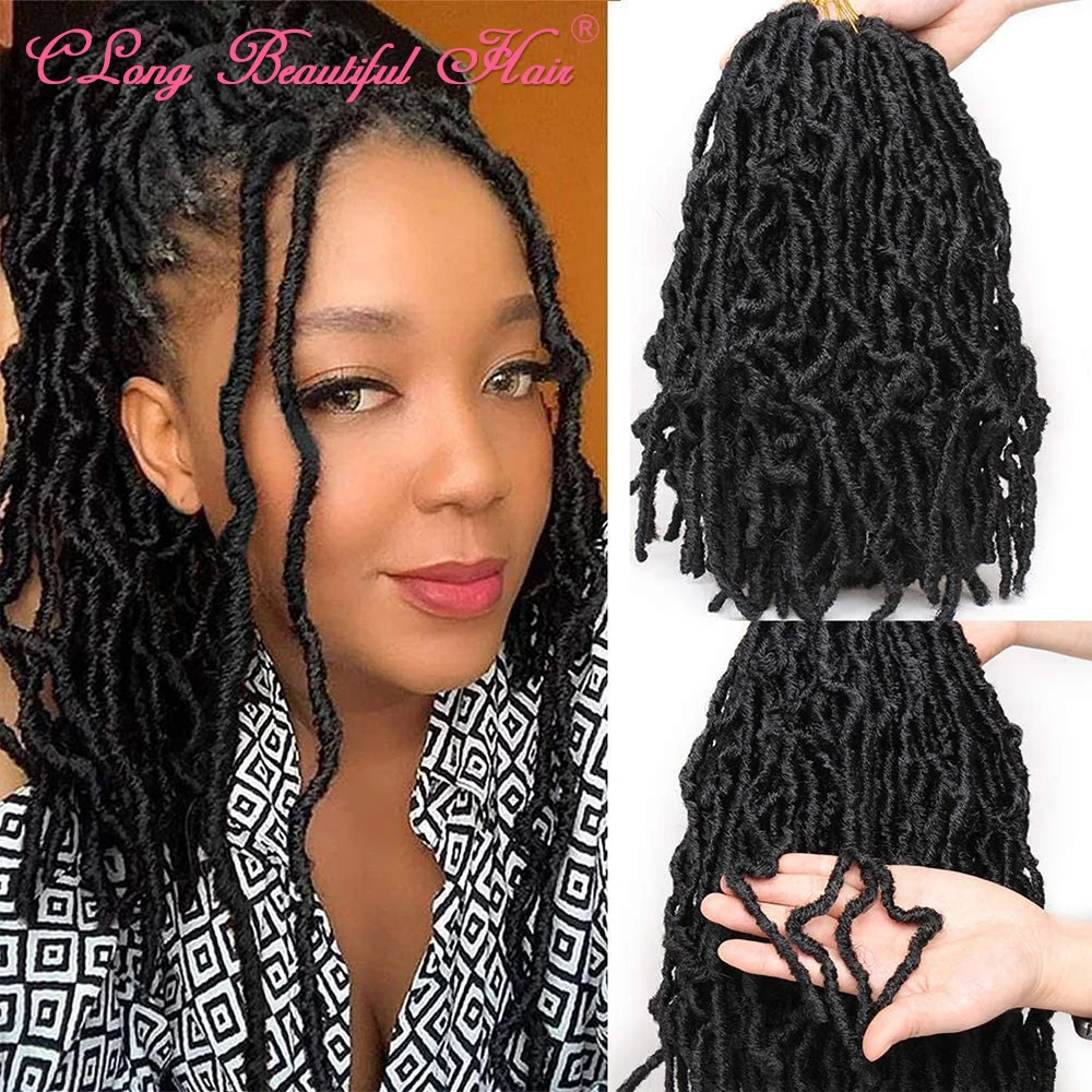 

CLong Nu Locs Crochet Hair 36 24 18 Inches Faux Locs Extension Synthetic Soft Goddess Braiding Dreadlocks Hair For Black Women
