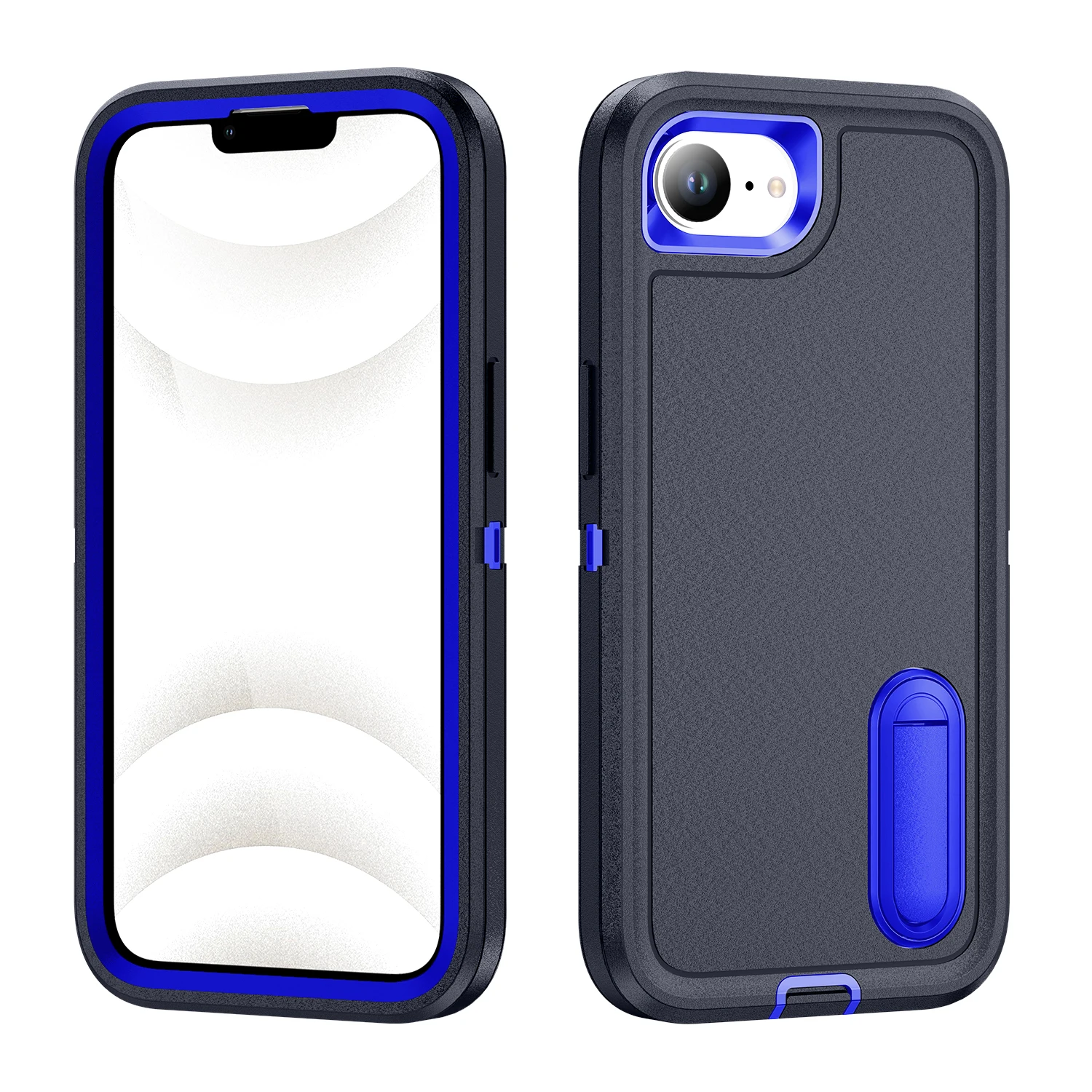 Heavy Duty Shockproof Kickstand Matte Dual-Layer Hard Back Case Cover