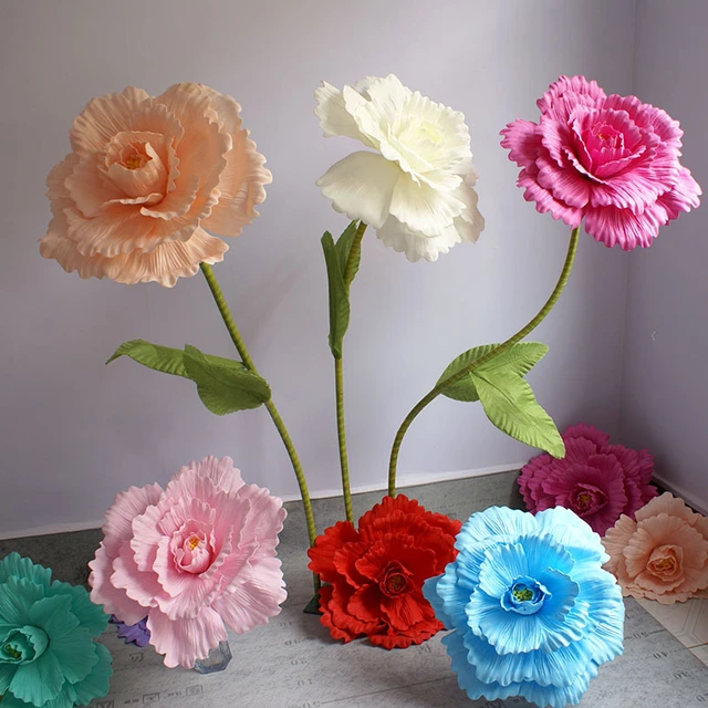 Giant Paper Flowers Decoration  Large Wall Flower Decoration - Handmade  Foam Flowers - Aliexpress