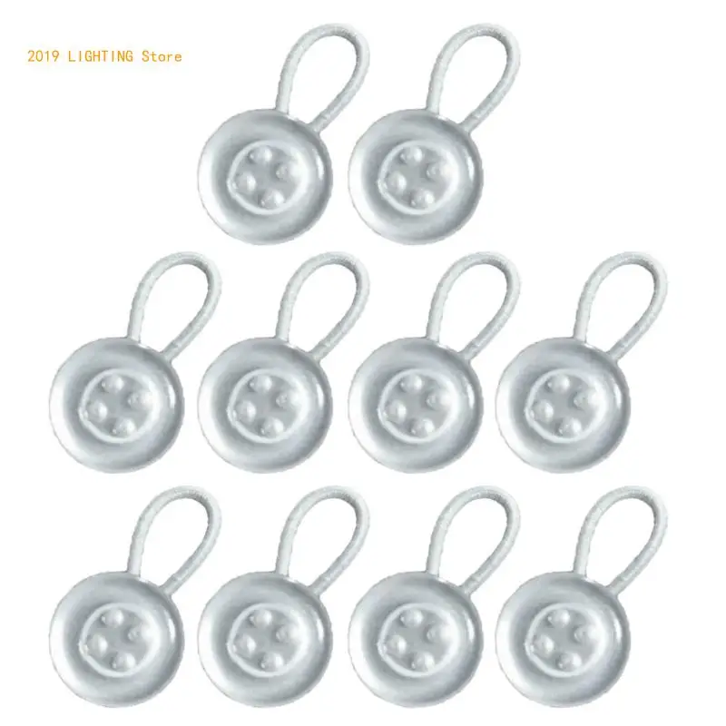 10Pcs Collar Extenders Elastic Button Extender Neck Extenders for Dress T-Shirts 4