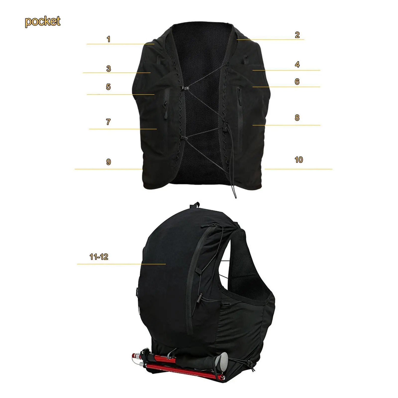 Hydration Vest Outdoor Sport Bag for Men Women for Jogging Cycling Hiking