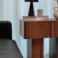 Table De chevet Design moderne luxe esthétique Vintage Premium table De chevet tiroirs rangement Cajones De dortoir meubles De chambre 3
