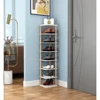 Household 8 Tiers Vertical Shoe Rack Narrow Organizer Stylish Wooden Shoe Storage Stand Space Saving Shelf Tower Shoe Rack 2