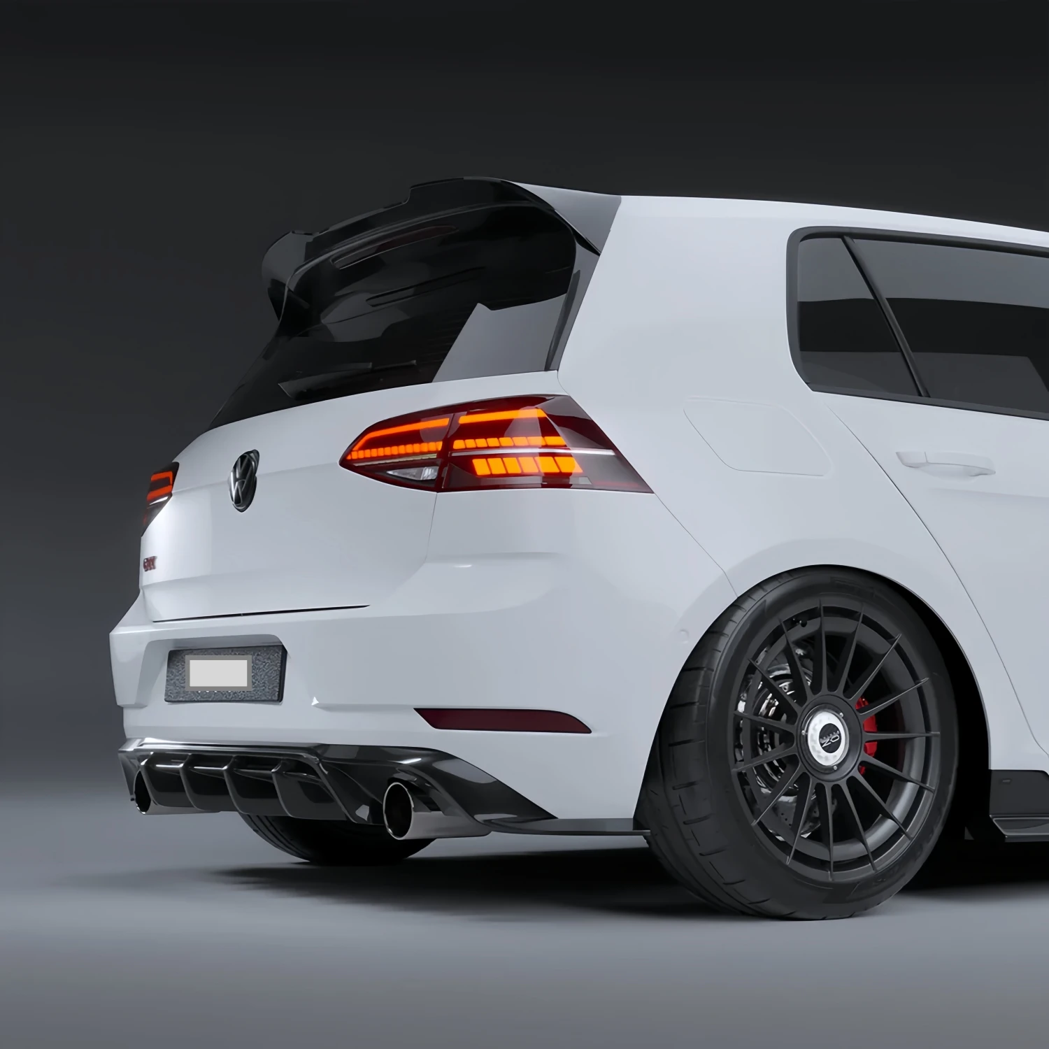 Rear Roof Spoiler Side View