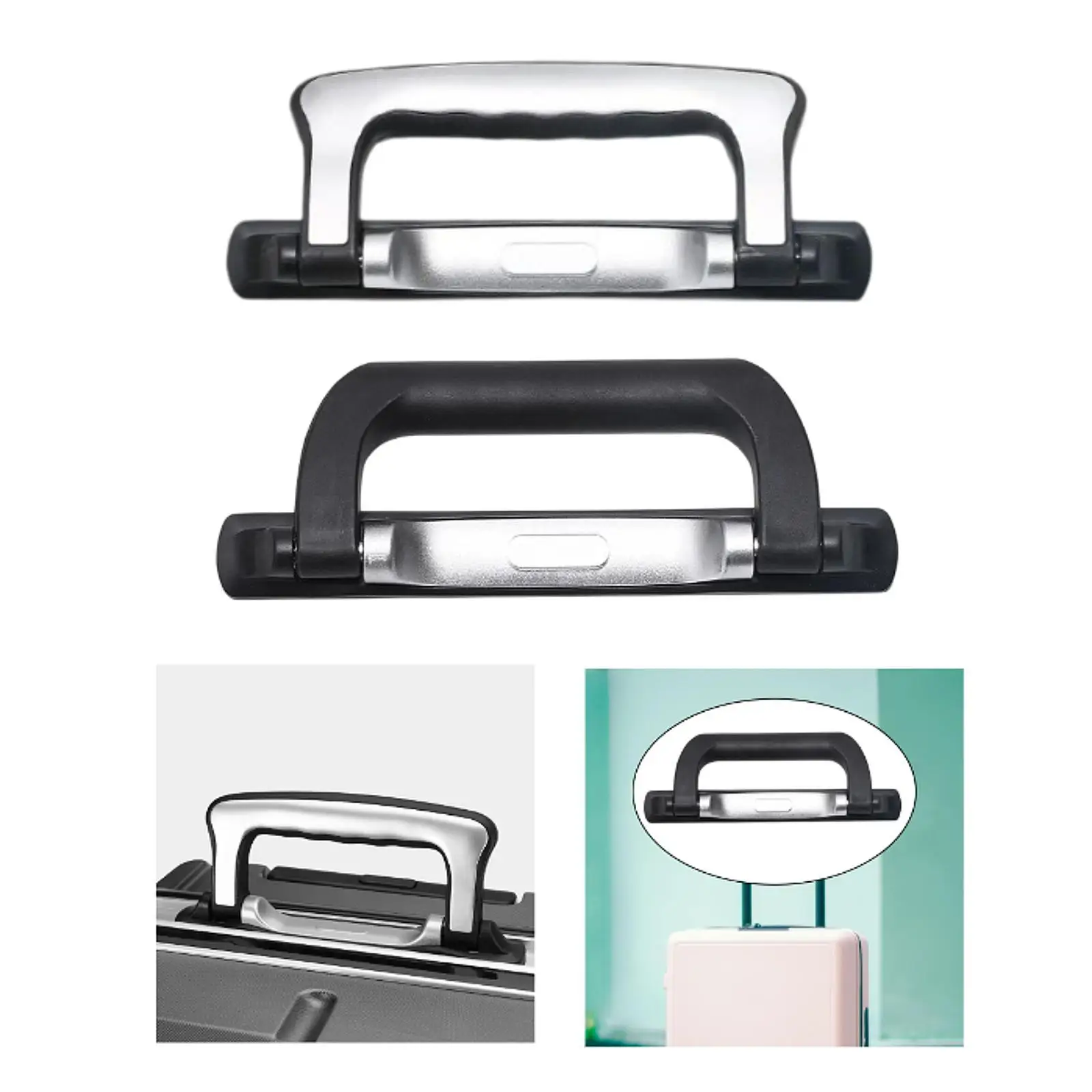 Luggage Trunk Handle Portable Wear Resistant Repairing with Mounting Screw