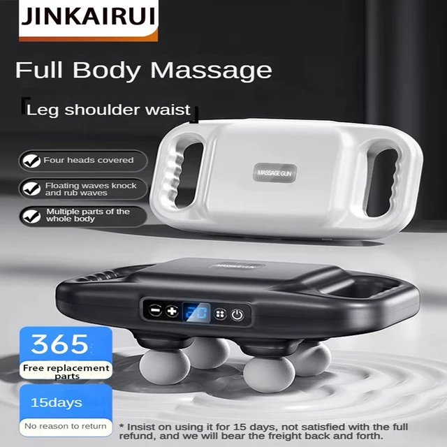 Four-head Fascia Gun Muscle Relaxation Massage Professional Grade Wireless Waist Back Deep High Frequency Vibration Masajeador