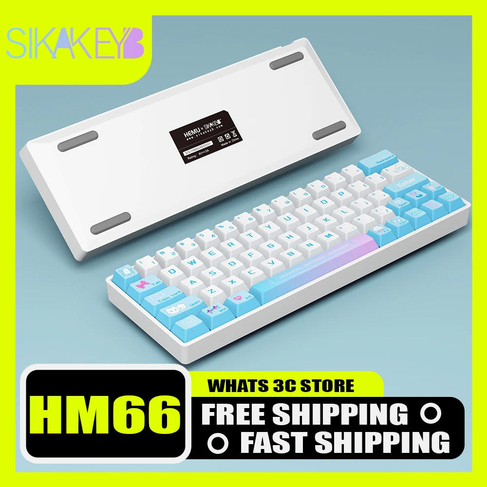 

SIKAKEYB HM66 Magnetic Switch Wired Mechanical Keyboard Custom Programming RT Gaming Keyboard Accessory for Computer Man Gifts