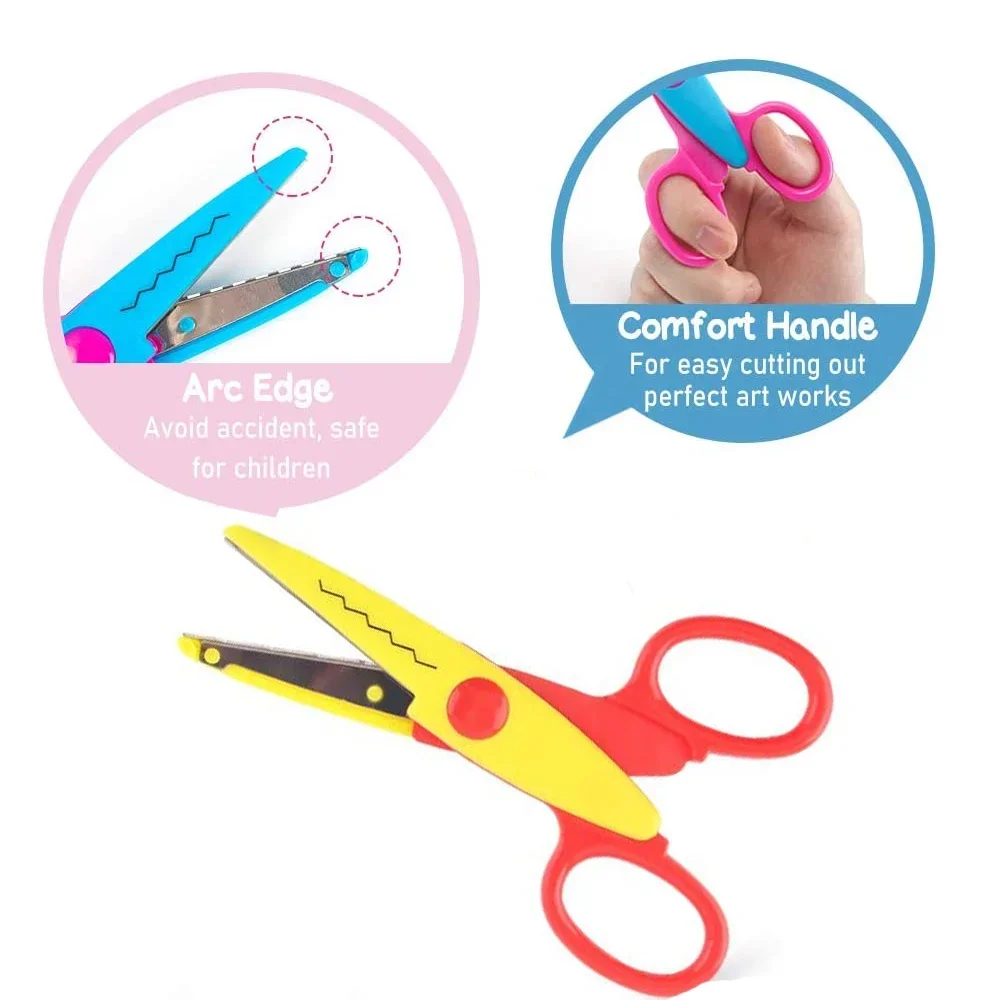 Paper Scissors Student DIY Decorative Comfortable Hand Art Safety craft scissors paper scissors