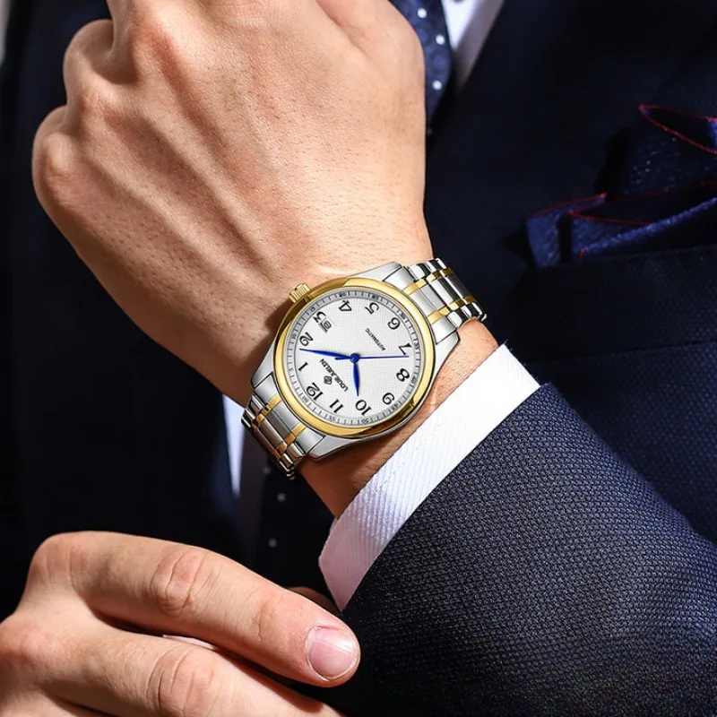 Dropshipping Mechanical Watch Men Automatic Mens Watches Waterproof Reloj Hombre Stainless Steel Male Clock Деловые мужские часы