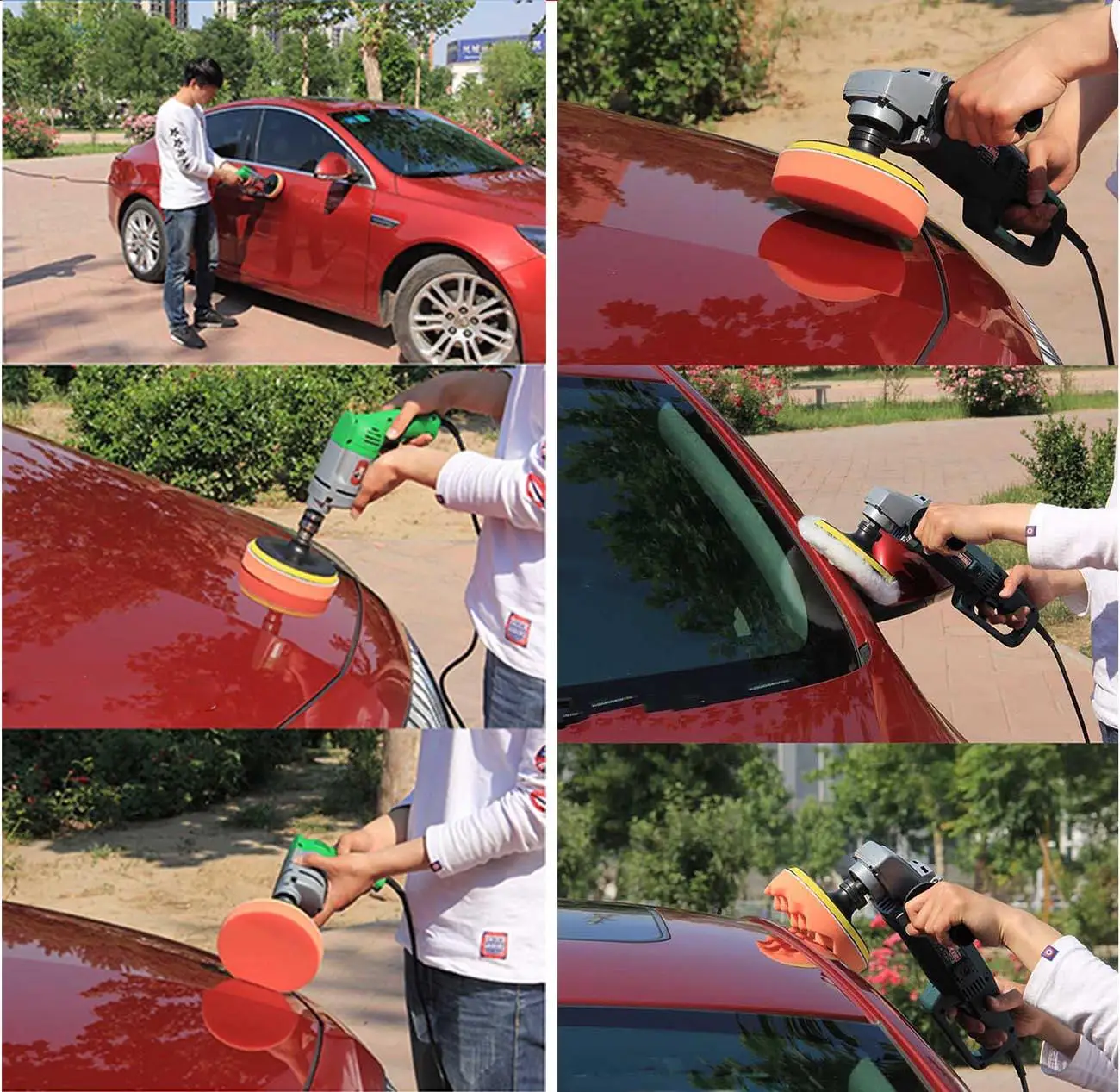 5inch 12ps Car Polishing Pads Drill Sponge Buffing Waxing Clean Polish Buffer Pad for Drill Wheel Polisher Waxer 3