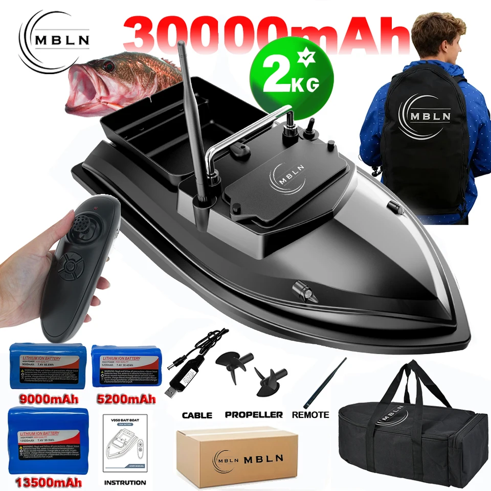 Bateau Appât Télécommandé Grande Distance Pour Pêche – Batterie 5200mAh – RC