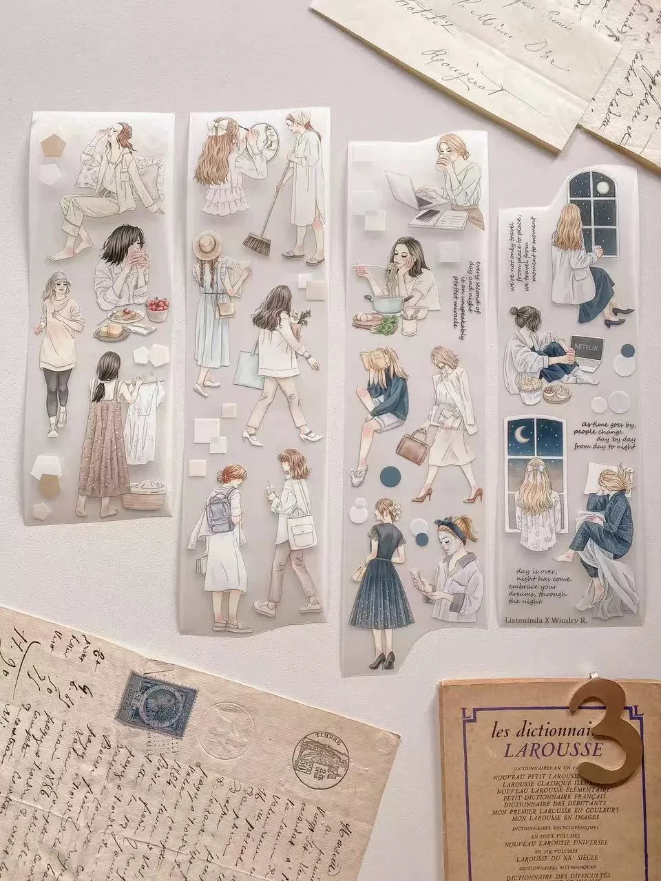 

New Listeninda X Windry Day To Night PET TAPE Girl Journal Decoration