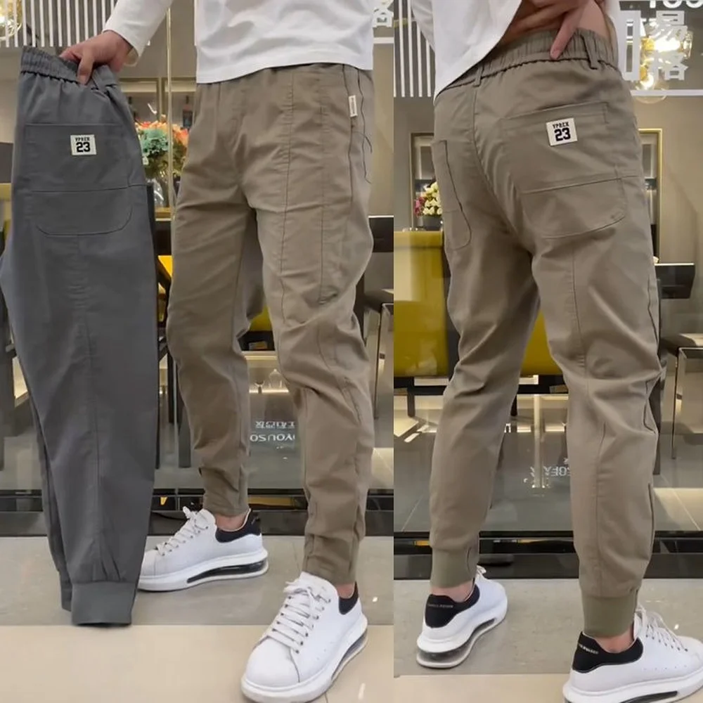 Casual Pants Men Skinny Streetwear Solid Color Pants Men Fashion Clothing 2024 Slim Fit Trousers Joggers Sweatpants Men