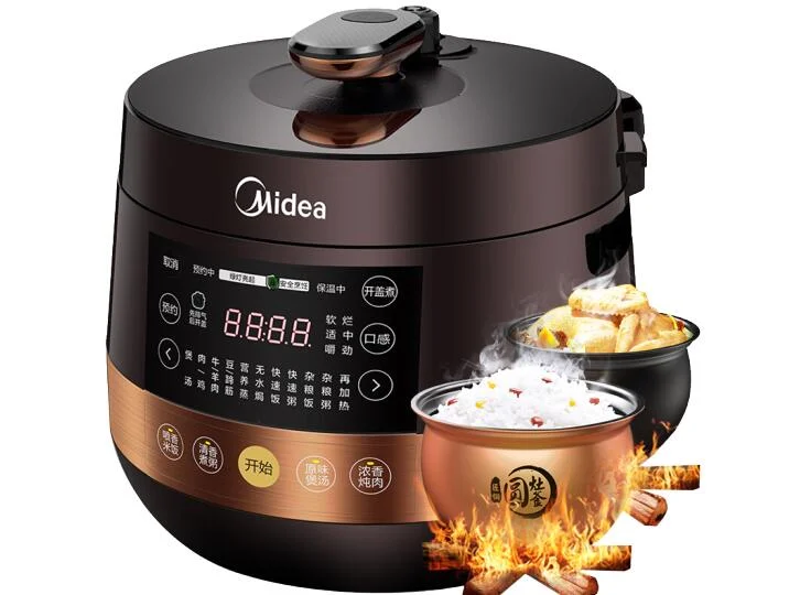 Midea 50Easy203 household Smart Pressure Cooker 4.8L 24H Appointment Timing Rice Cooker Pressure AMideadjustable Non-stick midea my qs50a9 household smart pressure cooker 4 8l 24h appointment timing meat rice cooker pressure stainless steel non stick