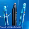 M&G 6pcs Retractable Erasable Gel Pens, 0.5mm Blue/Black Ink Gel Pen, Erasable Pen Make Mistakes Disappear, Premium Comfort Grip 2