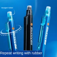M&G 6pcs Retractable Erasable Gel Pens, 0.5mm Blue/Black Ink Gel Pen, Erasable Pen Make Mistakes Disappear, Premium Comfort Grip 2