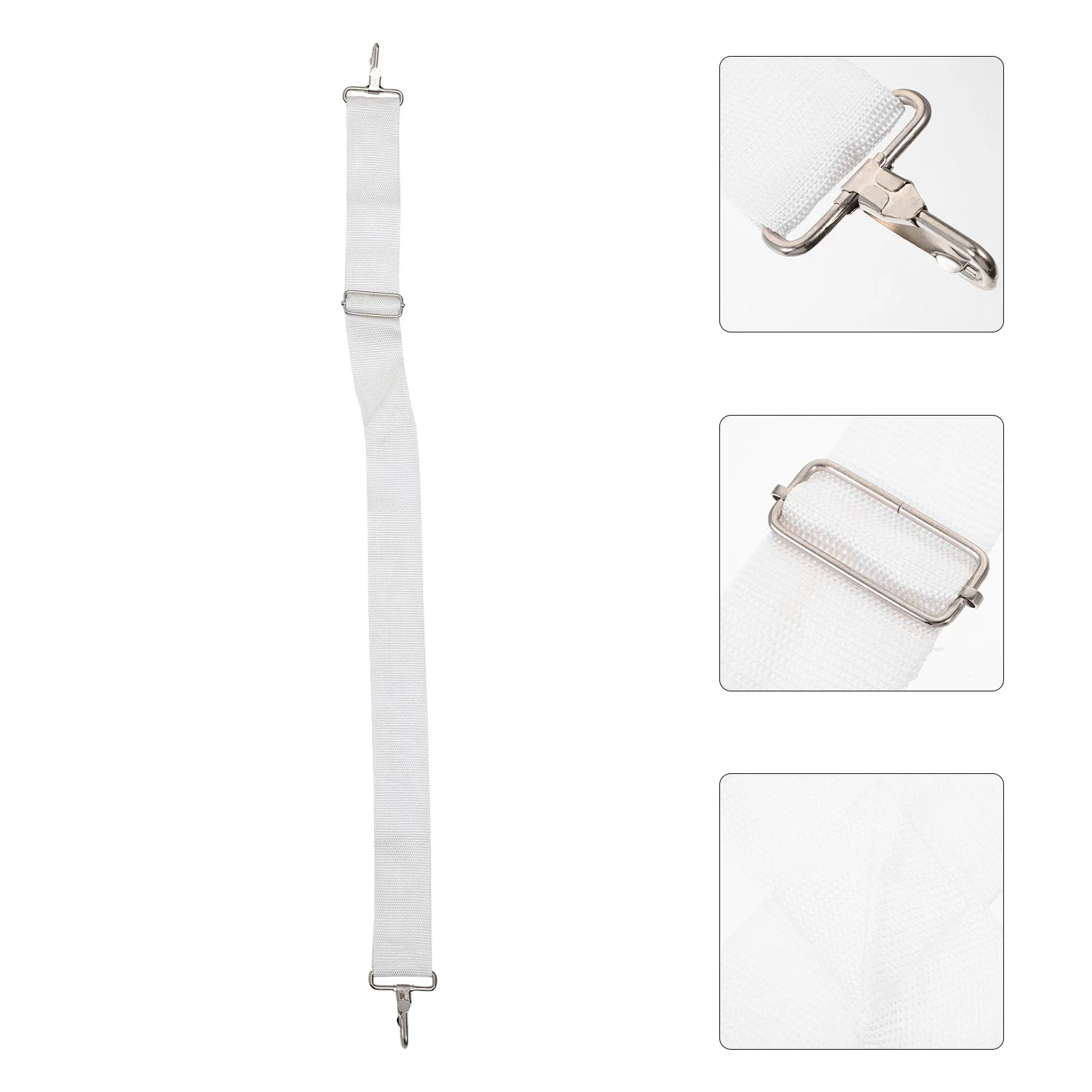 Adjustable White Snare Drum Strap Durable Oxford Cloth Parade Marching Sling Belt Musical Instruments Mellophone Band Drumming