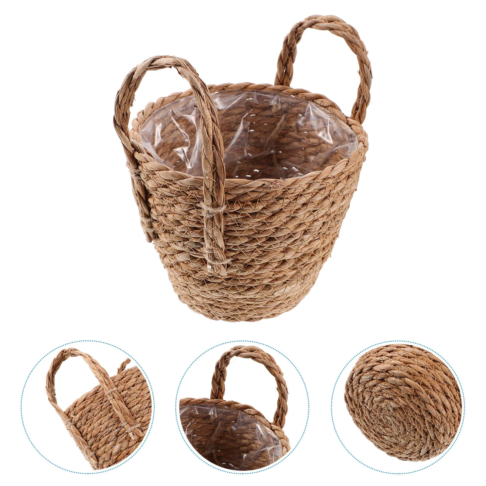 

Multifunctional flowerpot creative Nordic green plant potted indoor straw flowerpot home decoration retro storage flower pot