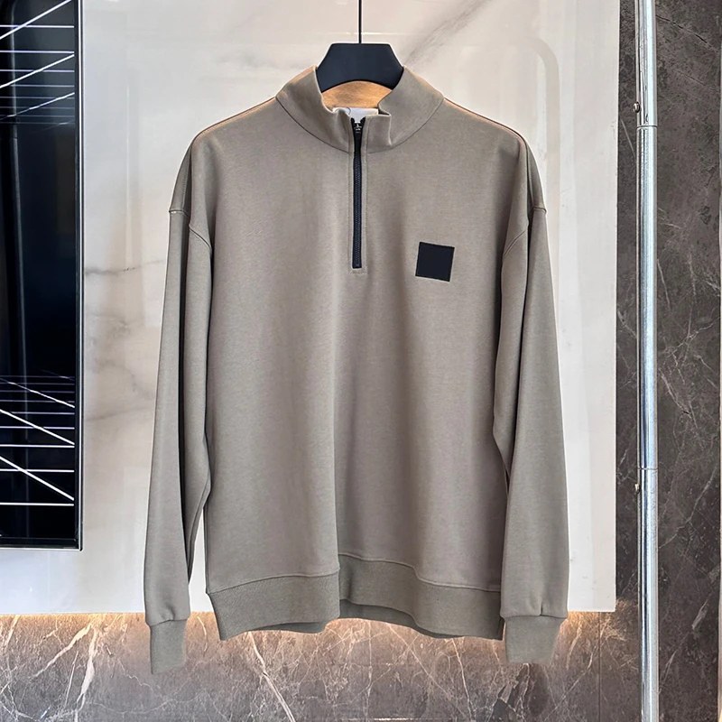

Men's Zippered Sweatshirt Stand Neck Pullover Women Sweater Spring Autumn Casual Couple Clothing Sudaderas Hombre MA891