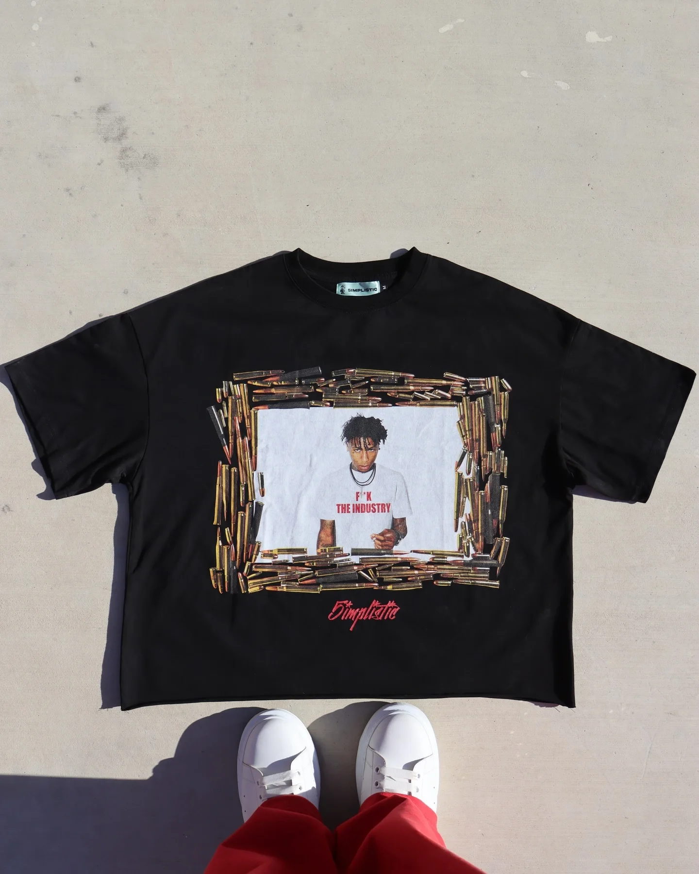 thumbnail image 1 of Camisetas holgadas y sencillas con estampado gráfico de Harajuku, camisetas de algodón de gran tamaño con cuello redondo, camisetas versátiles, ropa informal de manga corta para parejas para hombres, 1 of 5