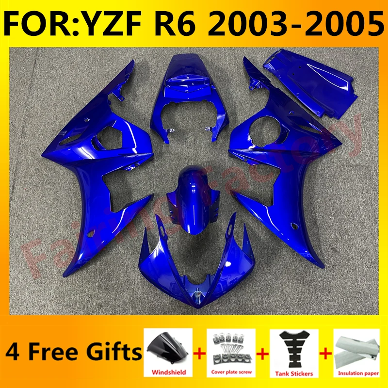 

NEW ABS Motorcycle Injection full Fairing Kit fit For YZF R6 2003 2004 2005 YFZ-R6 03 04 05 Bodywork Fairings kit set blue