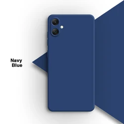 Premium Soft Silicone Candy Phone Case Cover - Liquid Silicone Shell for Samsung A06 (Navy Blue)