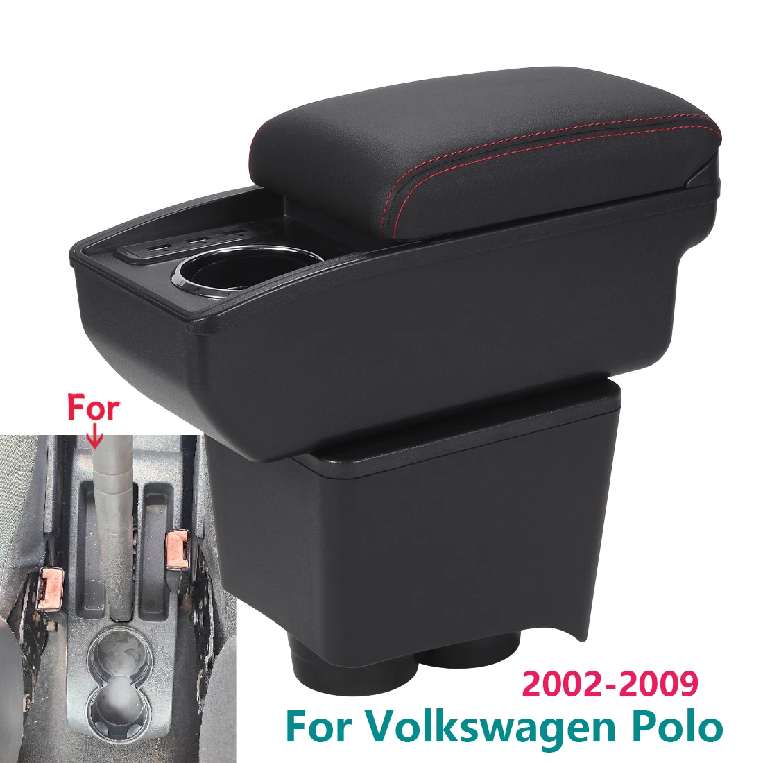 Für Volkswagen Polo Armlehne Box Für VW Polo 9N3 Auto Armlehne Gewidmet 2002-2009 Lagerung Box Retrofit innen Auto Zubehör