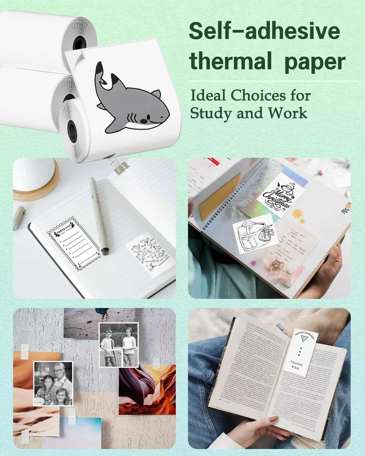 3 Rolls Thermal Paper for T02 Mini Printer 53mm 2" Size M832 For T02 M832-M834 width 53mm Portable Printer