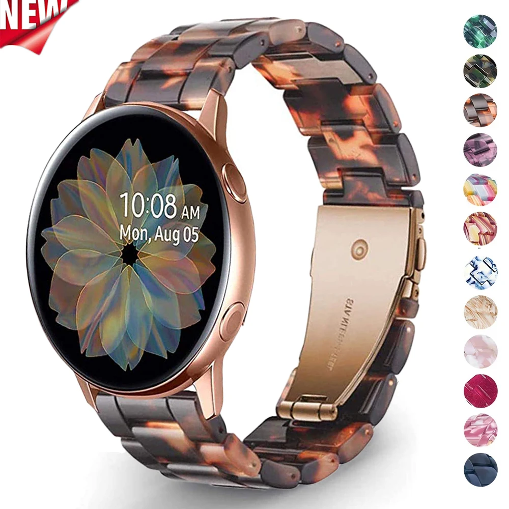 

22mm Resin Strap For Samsung Galaxy Watch 3 45mm 46 Gear S3 Women Transparent Band For Huawei GT3 pro 46mm 2e gtr 47mm for Seiko