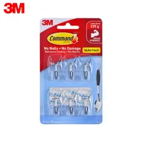 3M Command Clear Small Wire Hooks clear coat hook wire hanging hook clear plastic hooks Holds strongly and removes cleanly 1