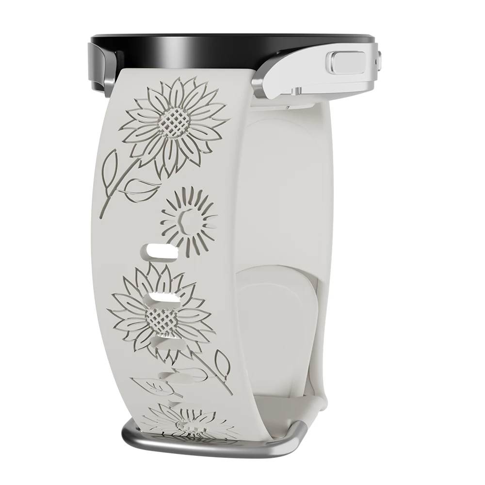 Sunflower Engraved Silicone Band - Universal Fit