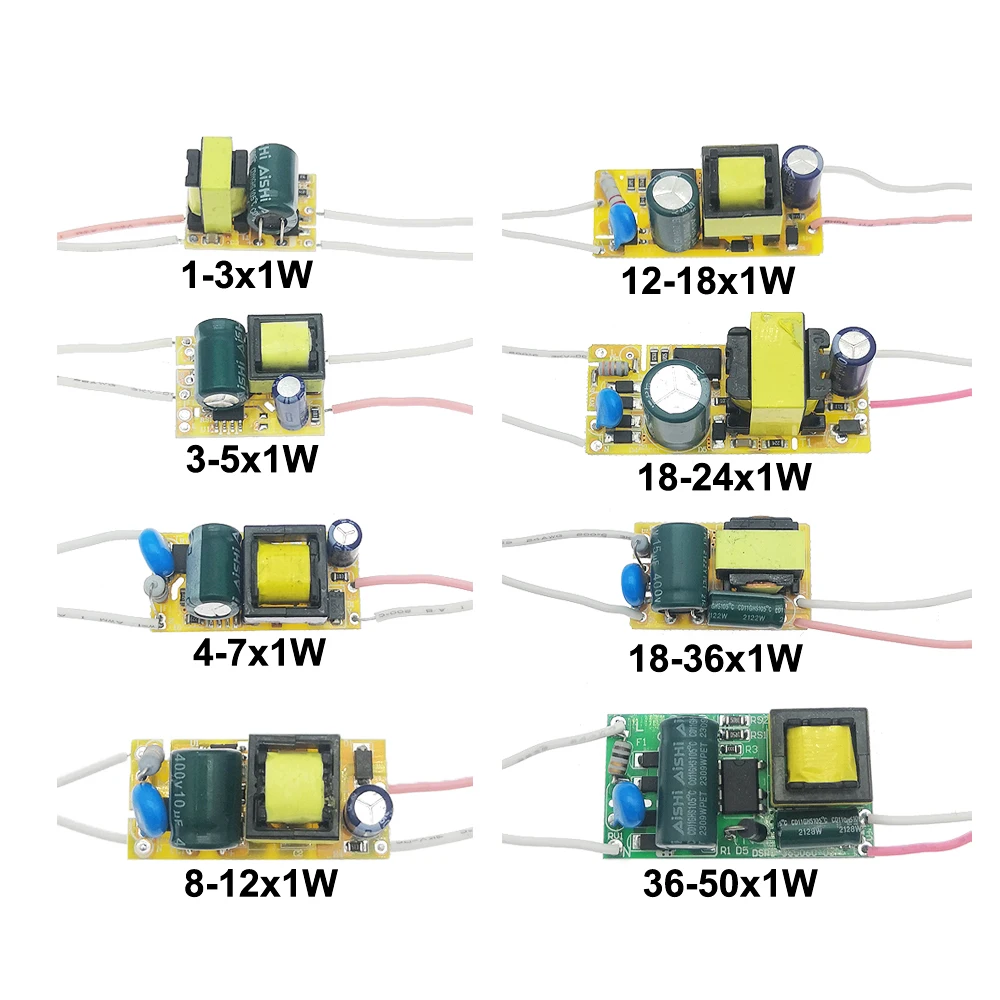 

LED Driver 300mA 1W 3W 5W 7W 12W 18W 25W 36W 50W AC220V For LEDs Power Supply Lighting Transformers For LED Power Lights