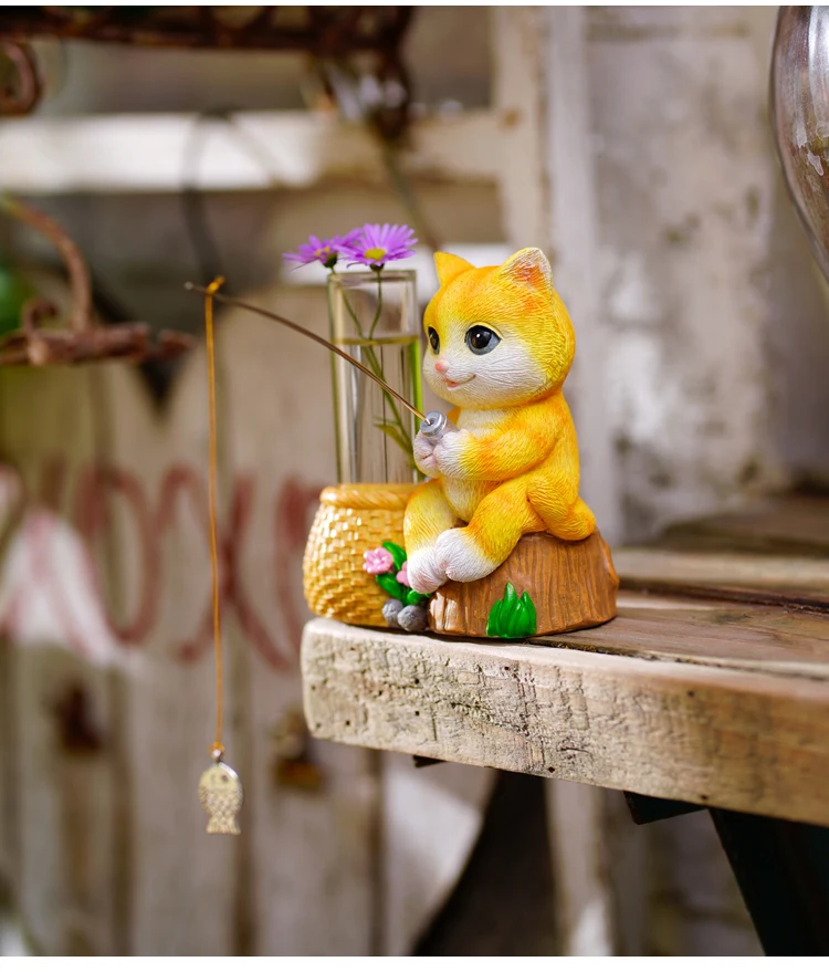 Creative F Book Reading Glass Vase Simulation Dry Flower Holder Cute Living Room Table Test Tube Flower Pot Decoration