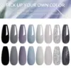 6PCS/Set Colorful Gorgeous Gel Nail Polish Kit Autumn Series Sparkling Shinning Manicure Soak Off Black White Nails Art Varnish 3